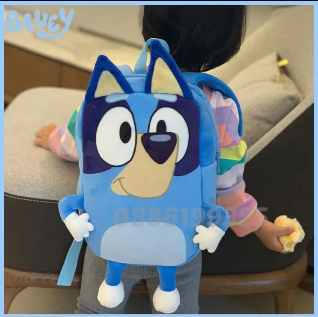 Плюшена играчка Блуи и Бинго + Раница Bluey and Bingo Комплект