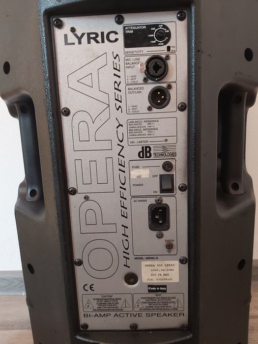 Boxa activa Lyric Opera dB,550w pentru muzica