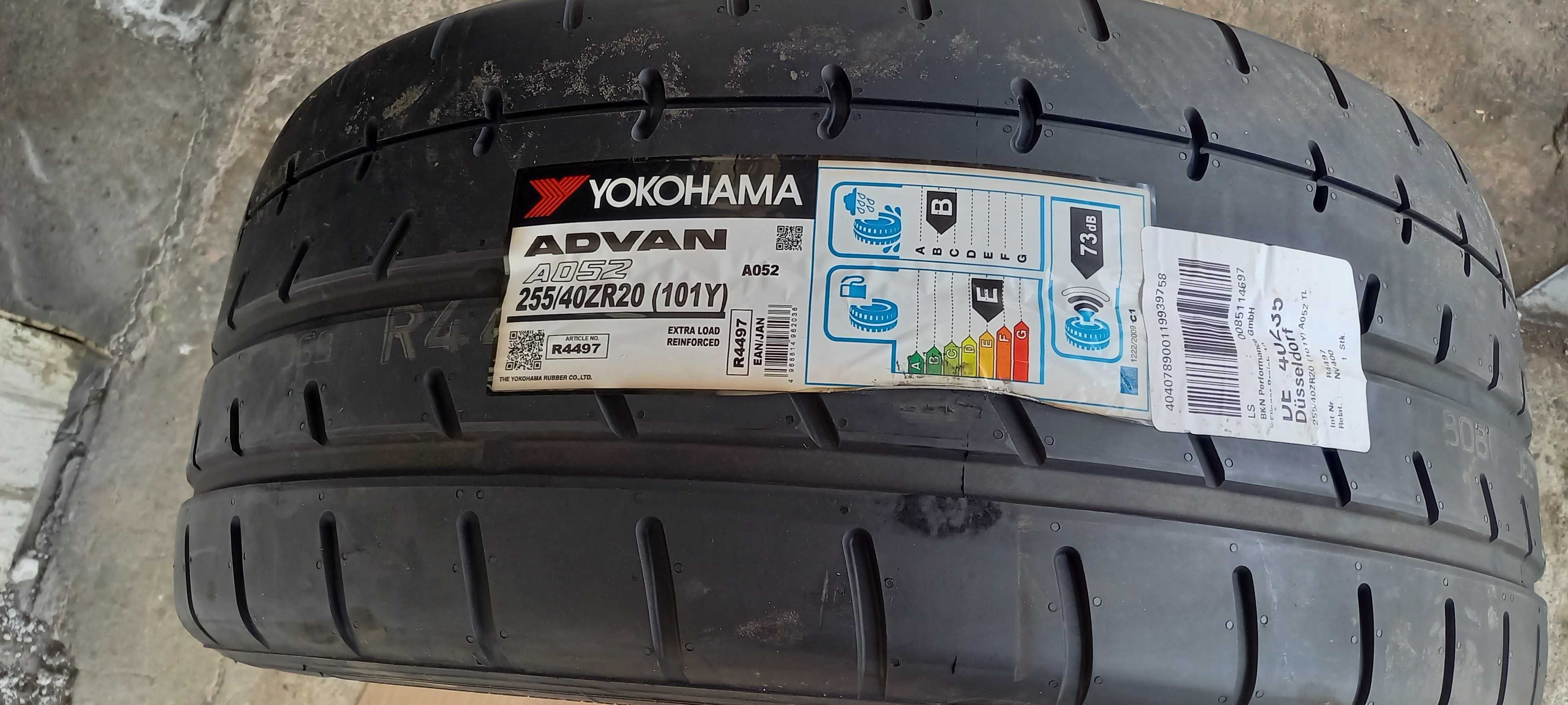 Гума YOKOHAMA ADVAN  255 40 ZR20 /101Y/ джанта ADVAN GT 20"  GT 18"