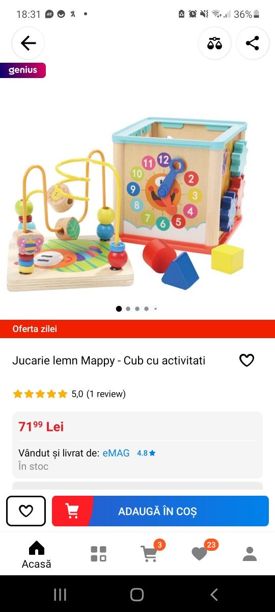 Cub activitati  lemn