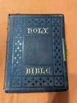 Biblia / Biblie veche , coperta  piele, engleza , 1876