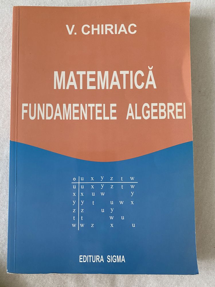 V. Chiriac- Matematică-Fundamentele algebrei. 2007, Ed. Sigma.