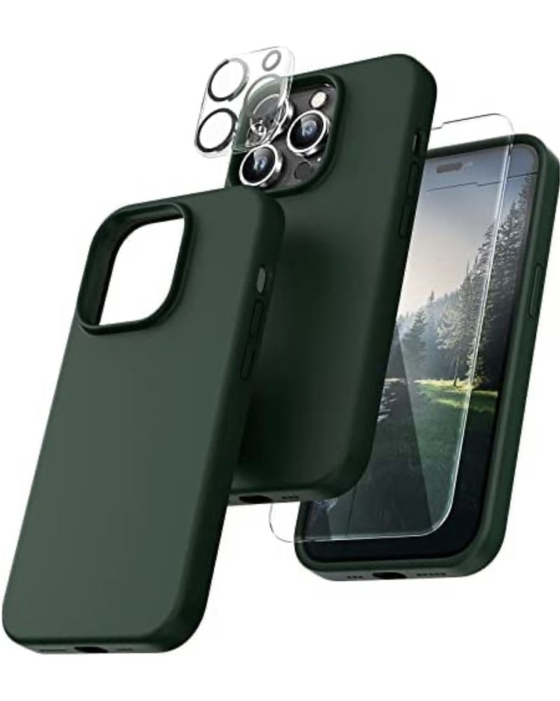 Husa Silk Case+Protectie Camera+Folie Sticla Iphone 14/15 PRO MAX PLUS