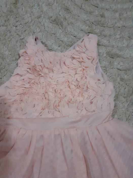 rochie noua h&m 110 4-5ani rochiță eleganta roz fundita