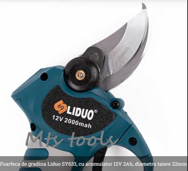 Foarfeca gradina Liduo SY633 acumulator 12V 2Ah diametru taiere 22mm