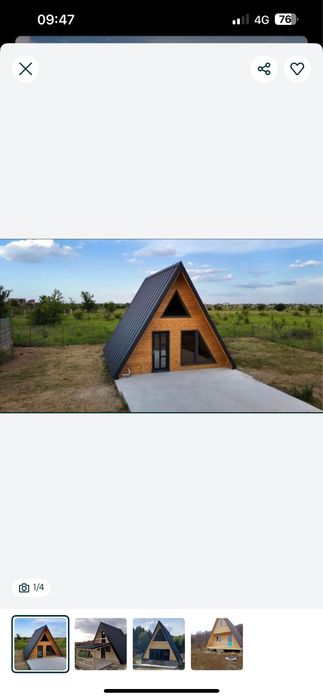 Vand cabane. Tip A frame