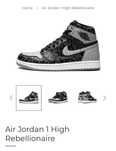 Jordan 1 high rebellionaire