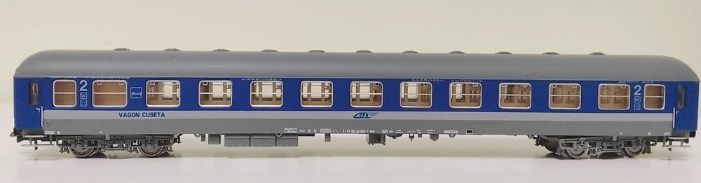 macheta vagon cuseta HERIS 17021-1 Tip Bcm, CFR, scară HO (1:87).