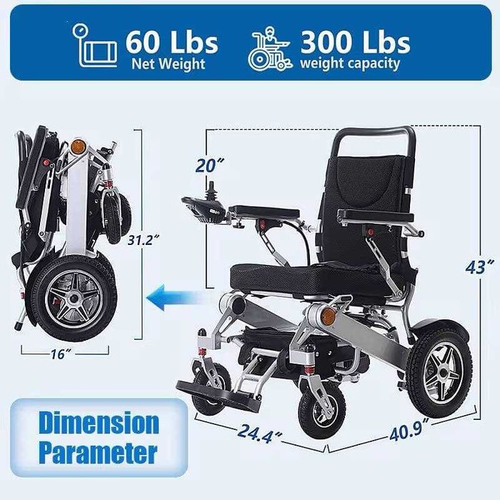 Carucior electric pliabil, cu doua motoare, Model Ek03