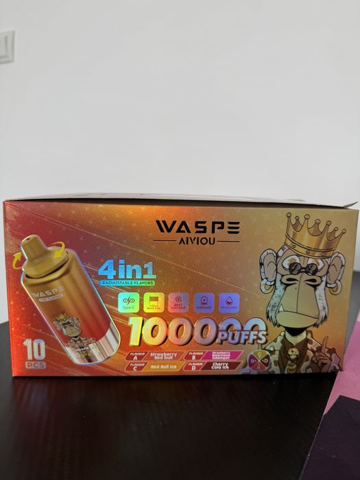 Vape 100k reincarcabil 4 in 1 Red Bull si multe alte arome