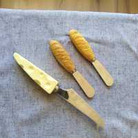 Японски нож от неръждаема стомана за сухи мезета и сирена + шпатулки