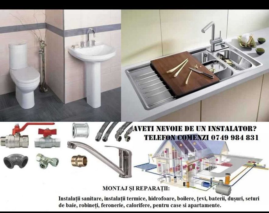 Instalator autorizat - servicii termice si sanitare 24/7