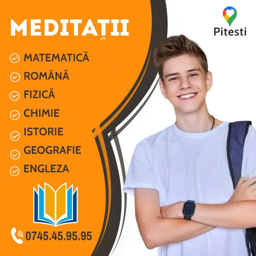 Meditatii matematica, romana, fizica, chimie, istorie, geografie, engl