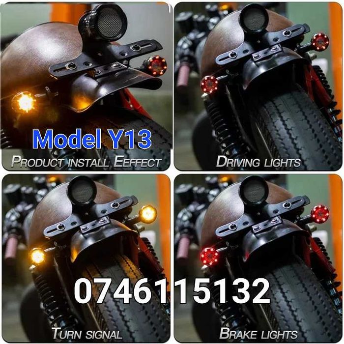 Motocicleta Atv Chopper Semnalizari LED-Semnalizare-Pozitie-Frana- Y13
