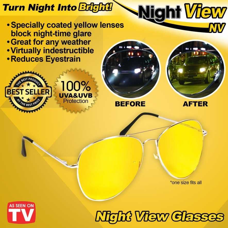 ХИТ Слънчеви очила за нощно шофиране мъжки дамски rayban