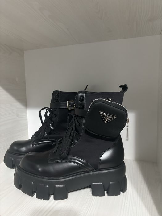 Ghete Prada Monolith piele naturala