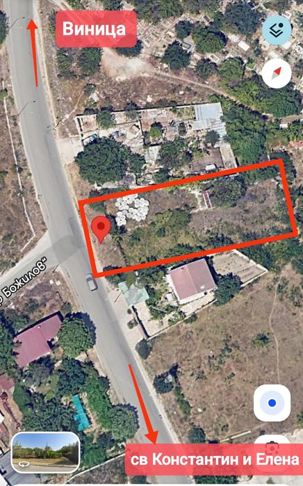 Парцел под наем на главен път Виница-св Константин и Елена