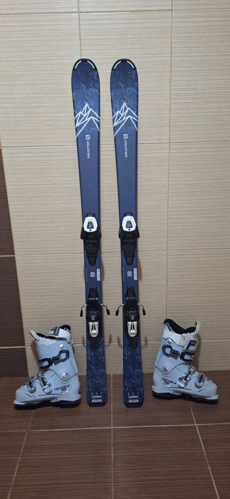 Schiuri salomon 140cm-clapari ski casca
