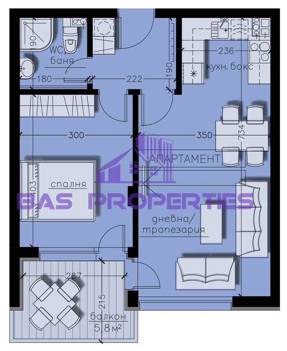 Продава се Двустаен апартамент в София, Бояна - 66 кв.м за 2197 €/кв.м - Снимка #1