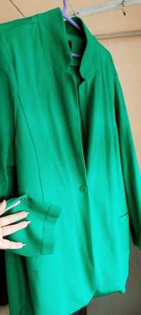 Дамско макси сако в зелено