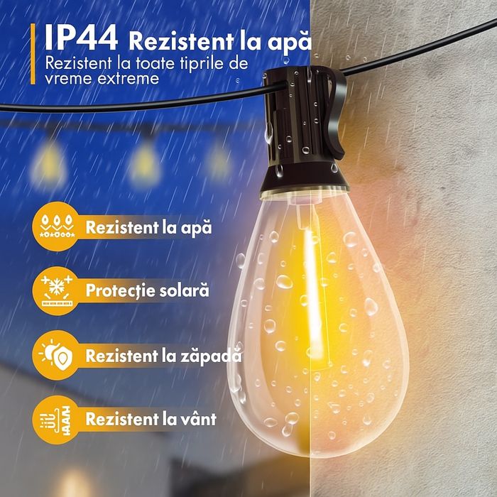 Ghirlandă Lumini LED 30 Metri - Telecomandă, Waterproof