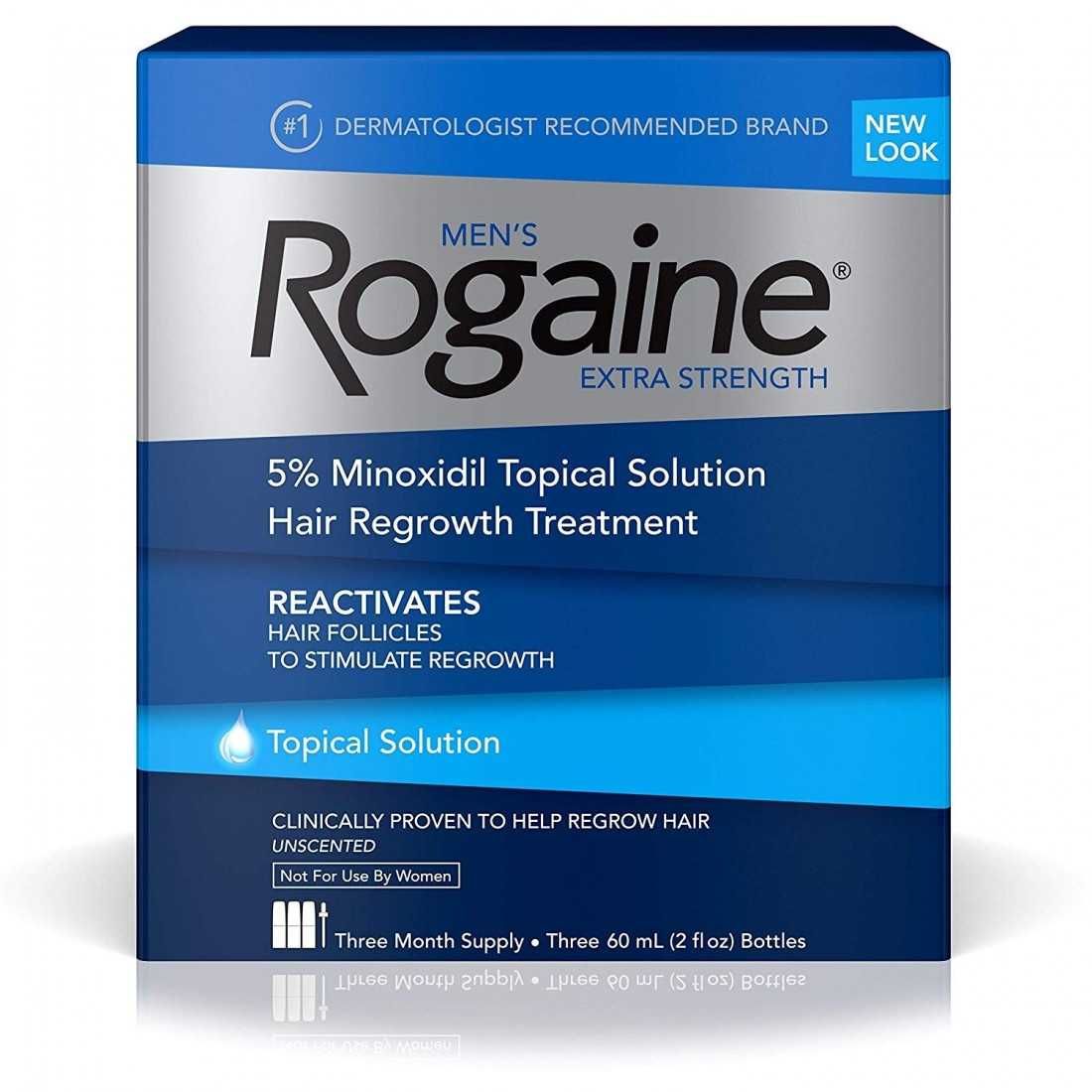 Minoxidil Rogaine 5%, 3 Luni Aplicare, Tratament Pentru Barba/Scalp