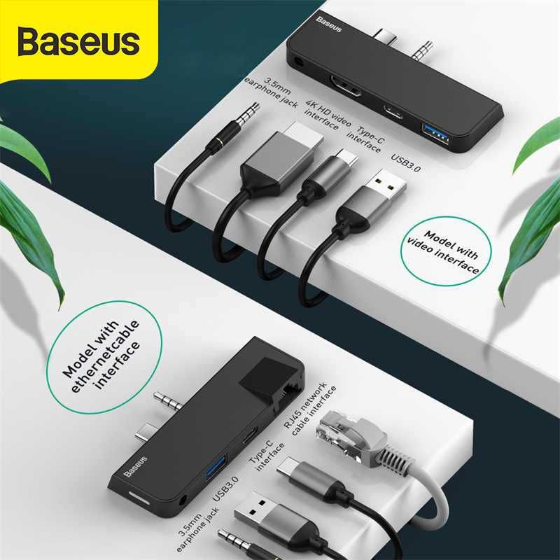 Baseus Hub for Surface Go Pro / PD 60W/ HDMI 4K-30Hz/RJ45 Gigabit