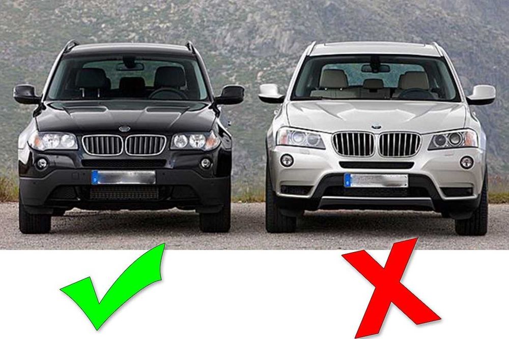 Черни кръгли рамки около халогена за БМВ Х3 Е83 BMW за предната броня