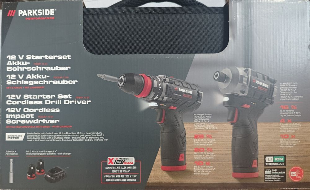 Set 2 bormașini Parkside Performance