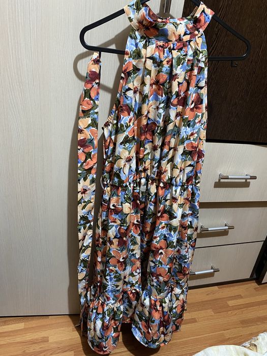 Neg Rochie imprimeu floral merge xs și s noua cu cordon inclus