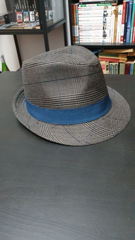 Set palarie trilby gri/maro