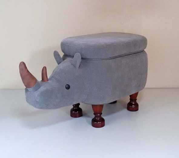 Декоротивный пуфик носорог
