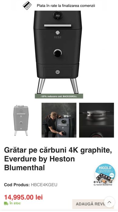 Grill Everdure 4k - cel mai tare grill pe carbuni, control temperatura