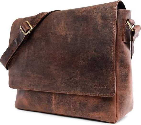 Geantă de umăr din piele LEABAGS pentru bărbați și femei