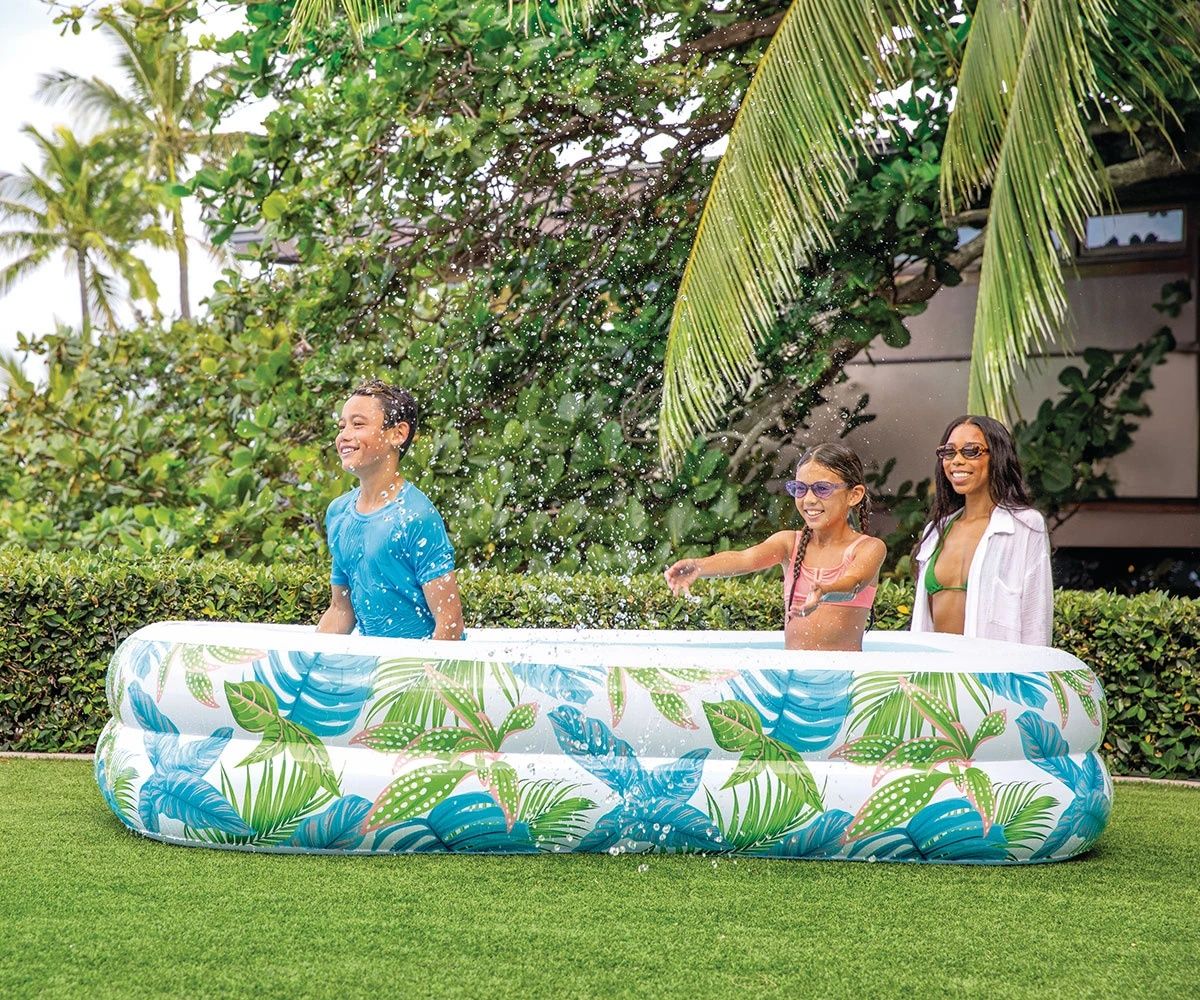 INTEX - Детски надуваем басейн Family Tropical, 229 x 152 x 48 см