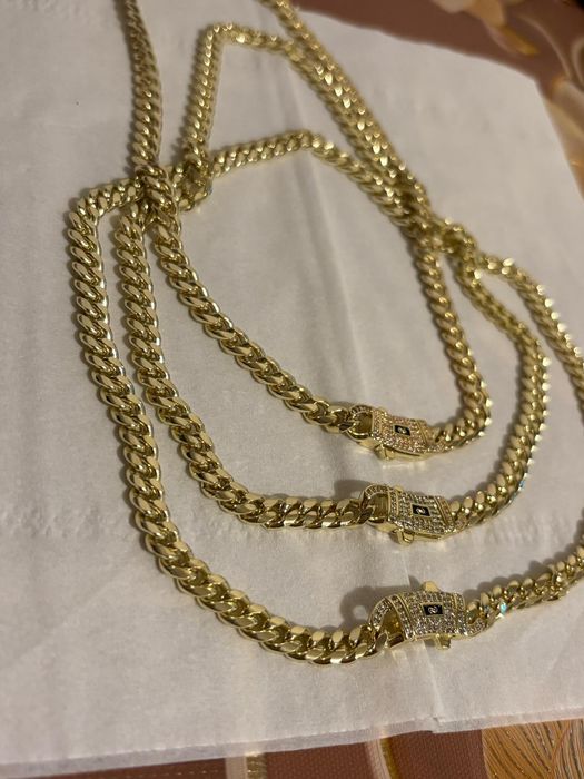 Lanț cuban placat cu aur