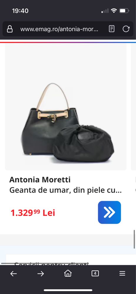Geanta din piele Antonia Moretti NOUA