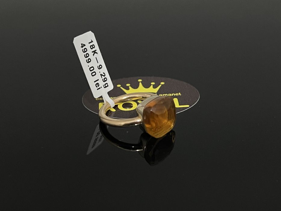 Bijuteria Royal CB : Inel cu Citrin 18k 9,29gr mărimea 13