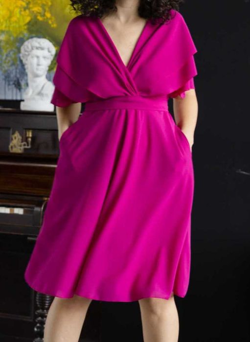 Rochie magenta Anca Mazilu, potrivita pentru masura M