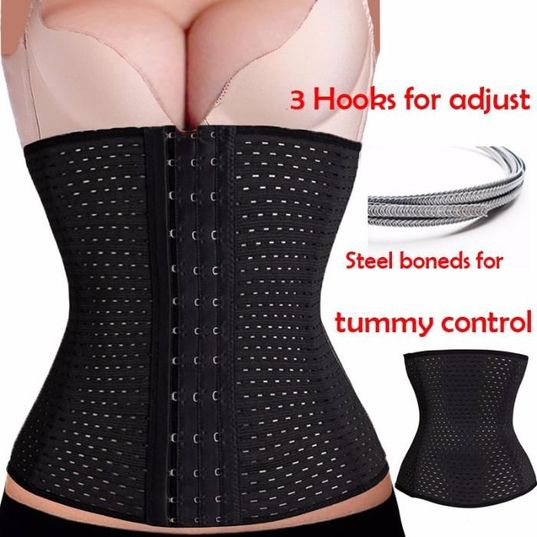 Corset modelator postnatala talie-waist trainer / Burtiera negru / bej