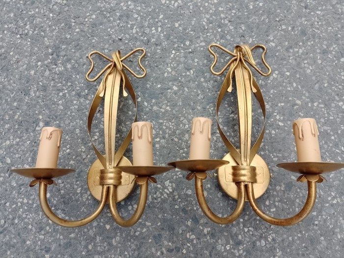 Set aplice în stil Florentin metal aurit piese cu o lucrătura deosebit