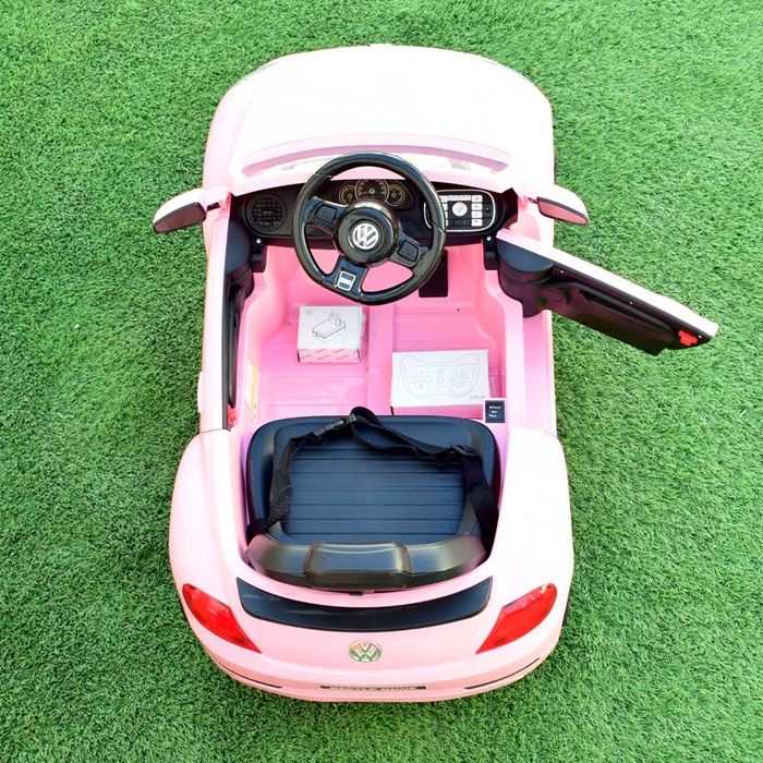 Masinuta electrica VW Beetle Dune 60W 12V, bluetooth, amortizoare Pink