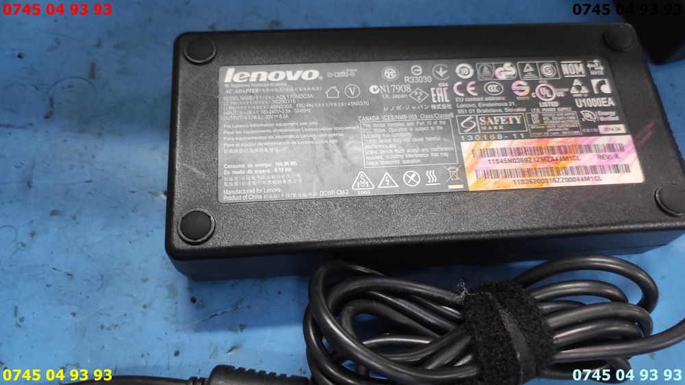 alimentator incarcator lenovo 20v 8.5A mufa tip usb perfect functional