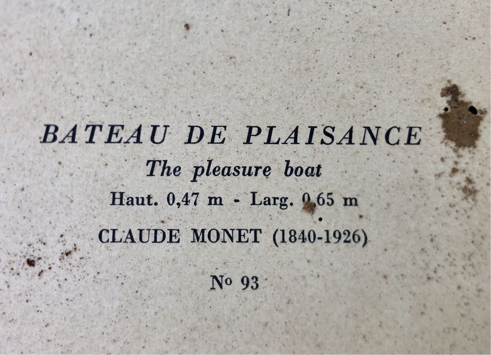Vand Claude Monet – „Bateau de plaisance” / „The Pleasure Boat