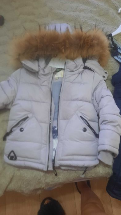 Детский зимний костюм. Куртка и комбинезон. Размер 80.
