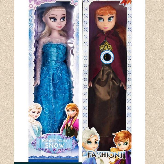 Голяма кукла Елза и Анна музикалани 60 см