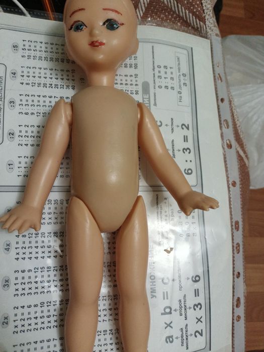 Игрушка ссср редкая кукла на резинках 30 см