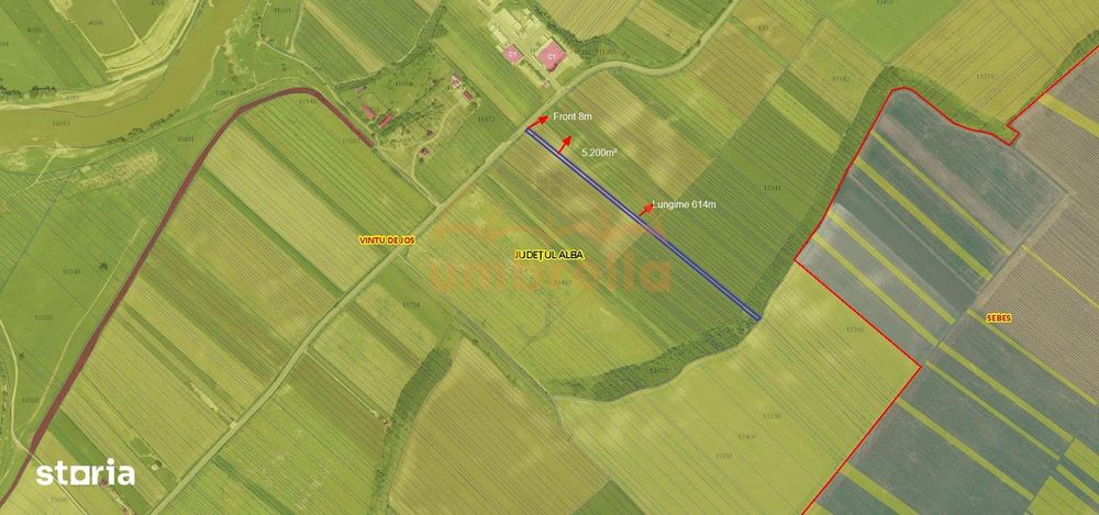 De vanzare teren extravilan  in Vintu de Jos, jud Alba, 5.200m² !
