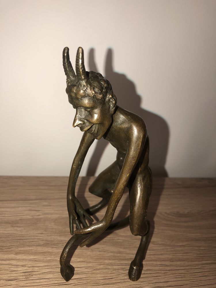 Drac,demon,statueta din bronz,semnata Fritz Bermann