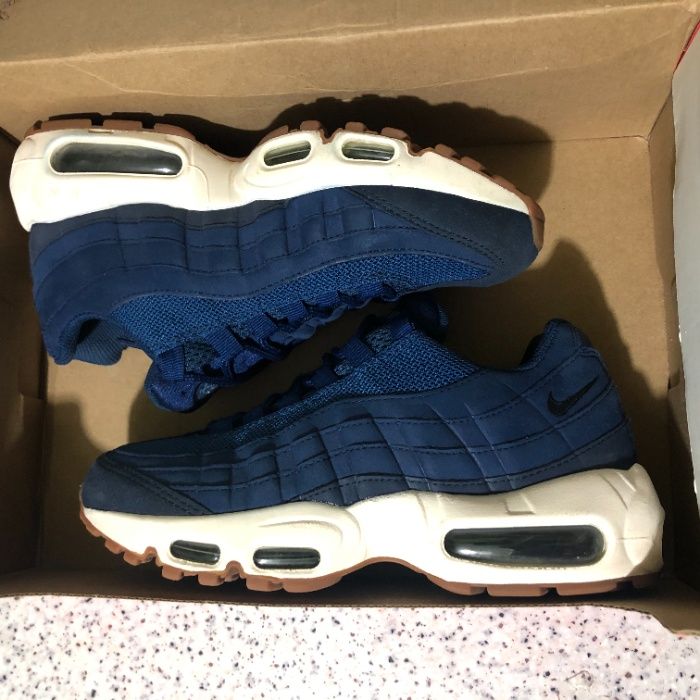 ОРИГИНАЛНИ *** Nike Air Max 95 Premium Leather / Blue Dark Blue